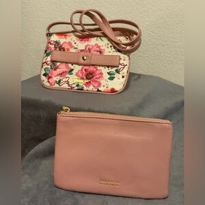 Juicy Couture Pink and Floral Crossbody Bag Set